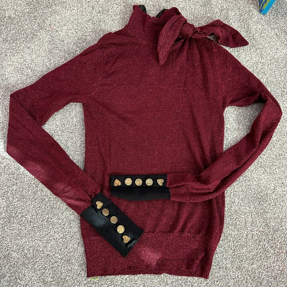 Zara Women Mock neck Ribbed Top Size M